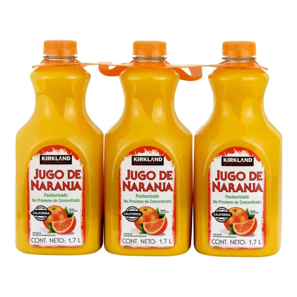 Kirkland Signature Jugo de Naranja 3 pzas. de 1.7 l c/u