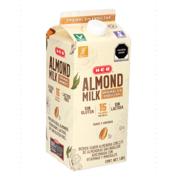 HEB Leche de Almendras Sin Endulzar 1.89 L