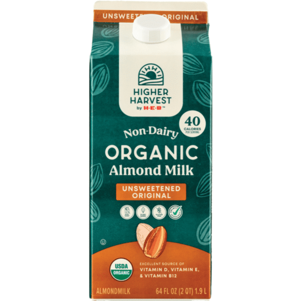 HEB Organics Leche de Almendras Organica Sin Endulzar 1.89 L