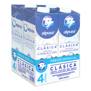 Alpura Leche Clásica 4 Pack 4 L