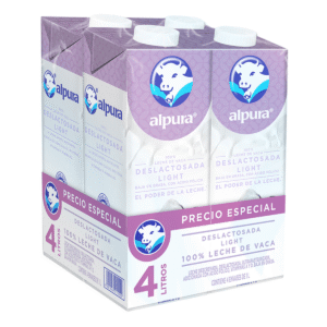 Alpura Leche Deslactosada Light 4 Pack 4 L