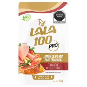 Lala 100 Pro Jamón de Pierna Bajo en Grasa 250 g
