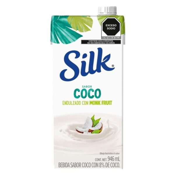 Silk Bebida Vegetal Sabor Coco Sin Azucar Endulzado con Monk Fruit 946 ml