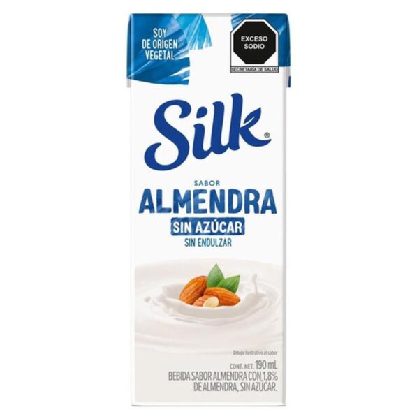Silk Alimento Líquido De Almendra Sin Azúcar 190 ml