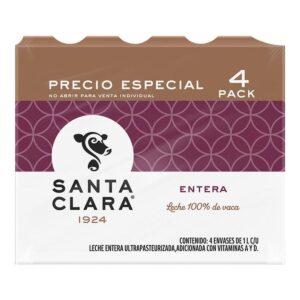 Santa Clara Leche UHT Entera 4 Pack