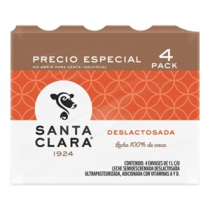 Santa Clara Leche UHT Deslactosada 4 Pack
