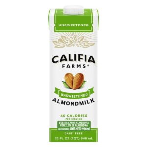 Califia Farms Bebida Sabor Almendra sin Azúcar 946 ml