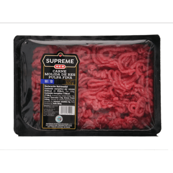 HEB Supreme Molida Pulpa Fina de Res 90/10 500 g