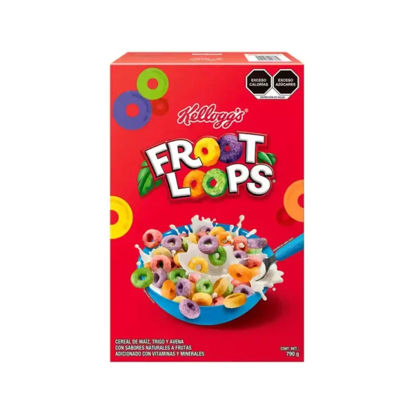 Froot Loops Cereal en Forma de Aros Sabor a Frutas 790 kg
