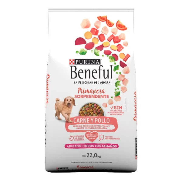 Beneful Purina Alimento para Perro Adulto Carne y Pollo 22 kg
