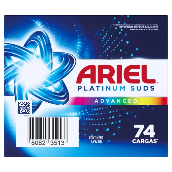 Ariel Platinum Detergente en Polvo para Ropa 7.9 kg