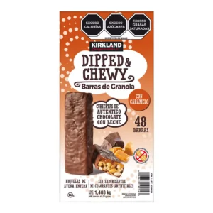 Kirkland Signature Dipped & Chewy Barras de Granola con Caramelo 48 pzas de 31 g