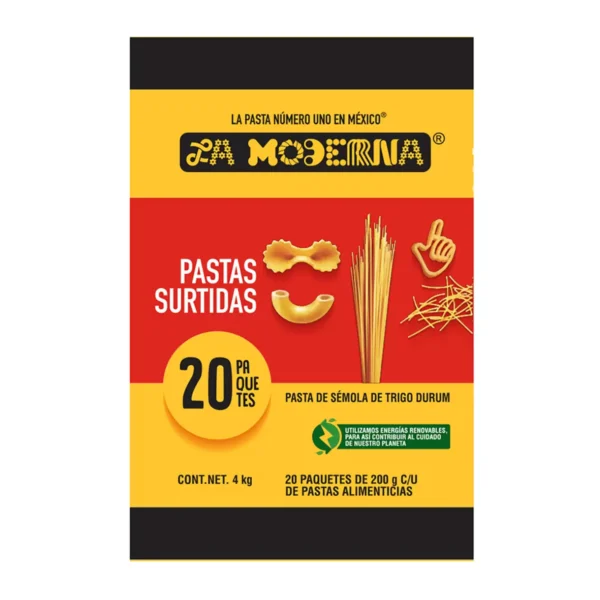 La Moderna Pastas Surtidas 20 pzas de 200 gr