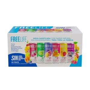 Free Life Agua Gasificada con Extracto Natural 24 pzas de 355 ml