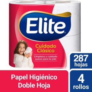 Papel Higiénico Cuidado Clásico 200 Hoja doble 4 pz