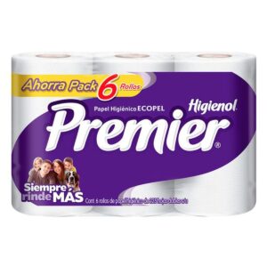 Papel Higiénico 250 Hojas Dobles 6 Pz