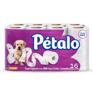 Papel Higiénico Pétalo Ultra Jumbo 234 HD Vitamina E con 16 pz