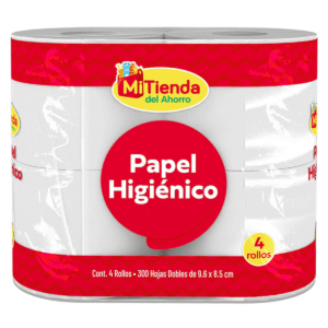 Papel Higiénico 300 Hojas Dobles 4 Pz