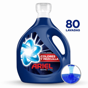 Ariel Colores y Mezclilla Detergente Líquido Para Lavar Ropa Blanca y de Color 5 L
