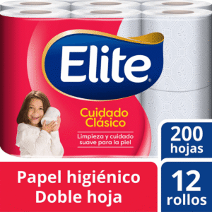 Elite Papel Higiénico Cuidado Clásico 12 pz