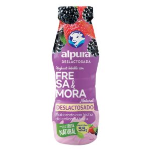 Yogurt Alpura Fresa Mora Deslactosado 220 ml
