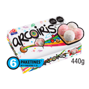 Galletas Arcoiris Fresa 6 paketines de 8 galletas 440 g