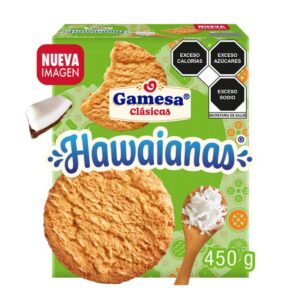Galletas Gamesa Hawaianas Coco 5 paketines 450 g