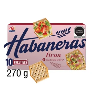 Galletas Habaneras Bran Trigo 10 paketines 270 g