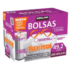 Kirkland Signature Bolsas para Bote de Basura 200 pzas de 49.2 l
