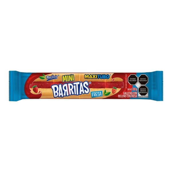 Marinela Galletas Mini Barrita Fresa Maxitubo 222 g