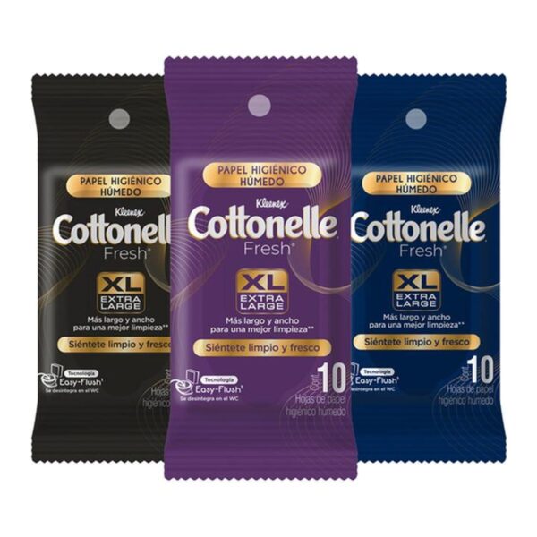 Papel Higiénico Húmedo Kleenex Cottonelle Fresh Easy-Flush con 10 pz