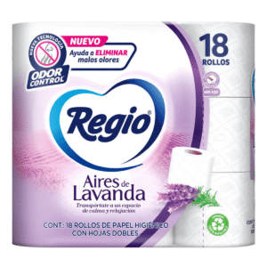Papel Higiénico Regio Aires de Lavanda 18 Rollos con 230 Hojas Dobles