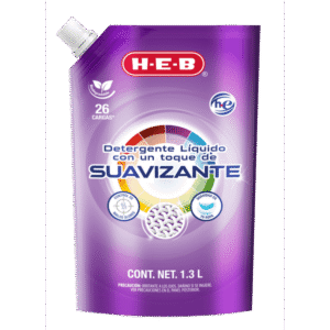 Detergente HEB Liquido Ropa con Toque Suavizante 1.3 Lt