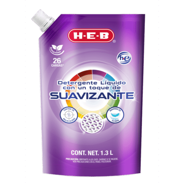 Detergente HEB Liquido Ropa con Toque Suavizante 1.3 Lt