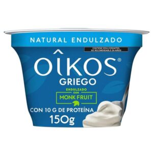 Oikos Yogurt Griego Natural Endulzado con Monk Fruit 150 g