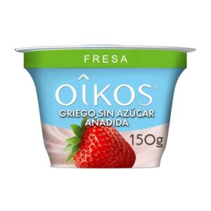 Yogurt Griego Oikos sin Azúcar Sabor fresa 150 g