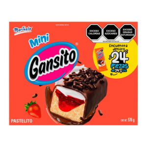 Marinela Mini Gansito 24 Pzas