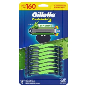 Gillette Prestobarba 3 Rastrillos desechables Sensitive 16 pzas