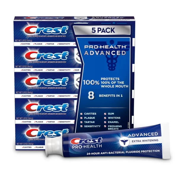 Crest Pro Health Advanced Pasta Dental 5 pzas de 144 gr