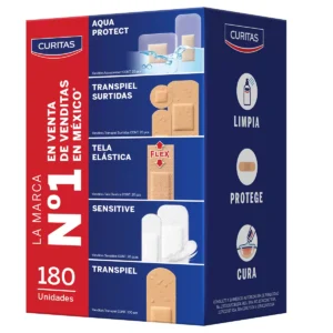 Curitas Adhesivas Caja con 180 Curitas