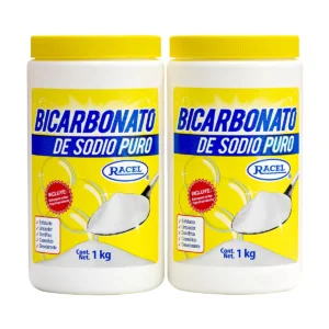 Racel Bicarbonato de Sodio 2 Botes de 1 kg c/u