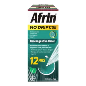Afrin No Drip, Oximetazolina Suspensión Nasal 0.5mg/ml 2 piezas con 15ml c/u