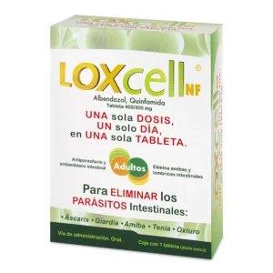Loxcell NF 3 Cajas con 1 Tableta c/u Albendazol 400mg/Quinfamida 300mg