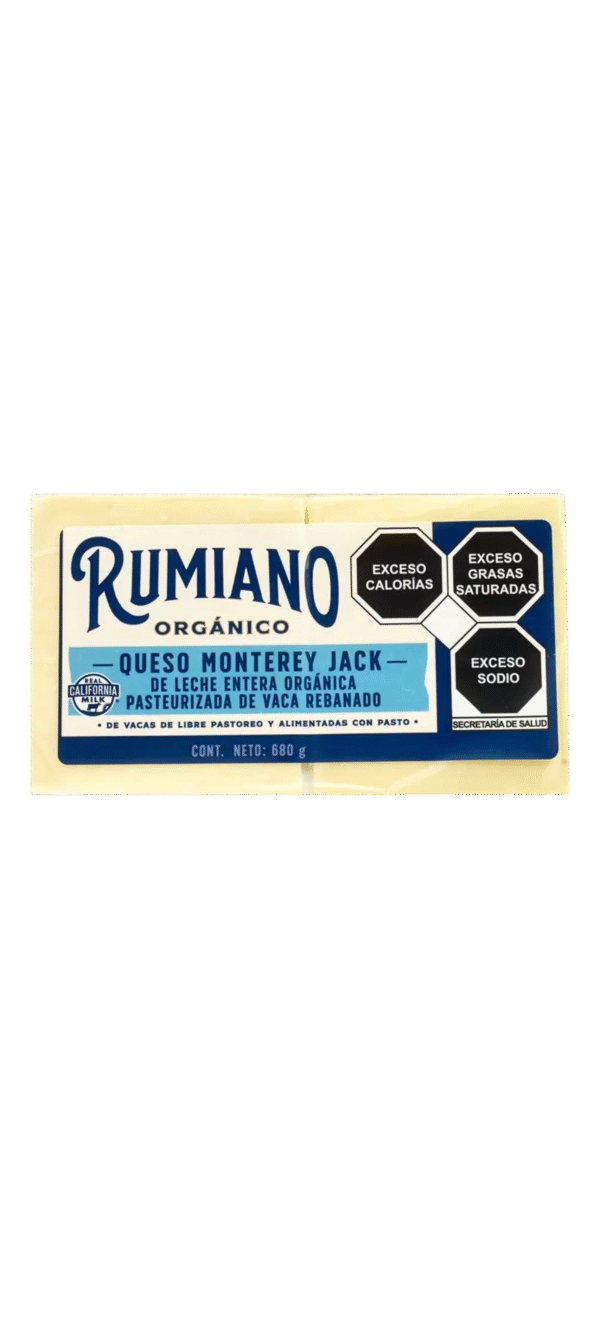 Rumiano Monterrey Jack Orgánico Rebanado 680 g