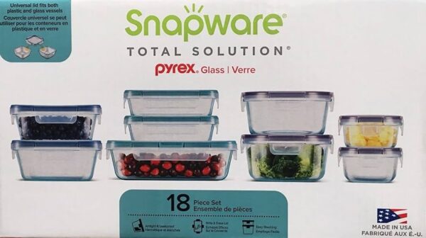 Snapware Pyrex Recipientes De Vidrio 18 pzas 