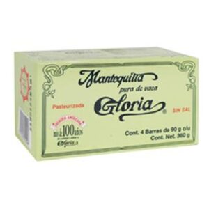 Gloria Mantequilla en Barra Sin Sal 360 g