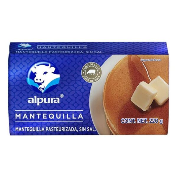 Alpura Mantequilla Sin Sal 225 g